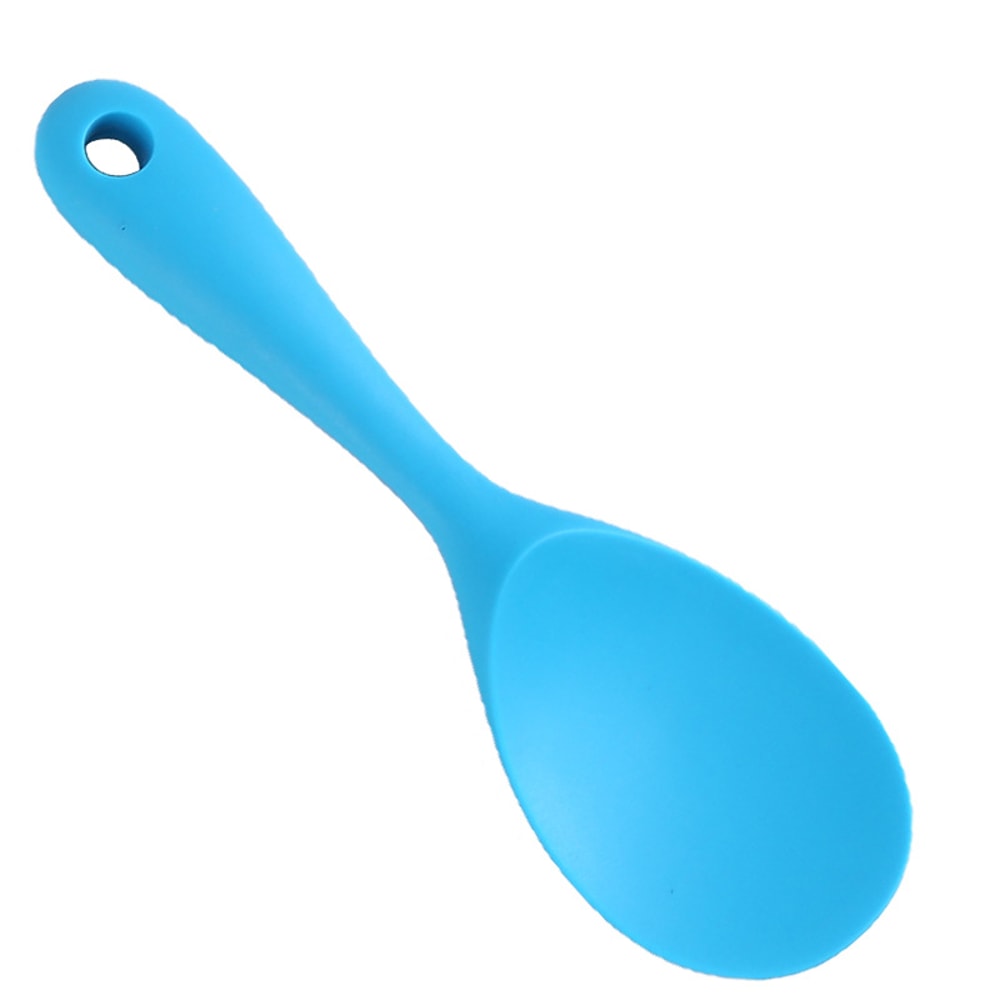Heat Resistant Silicone Cooking Spoon For Nonstick Cookware And Rice Serving 5