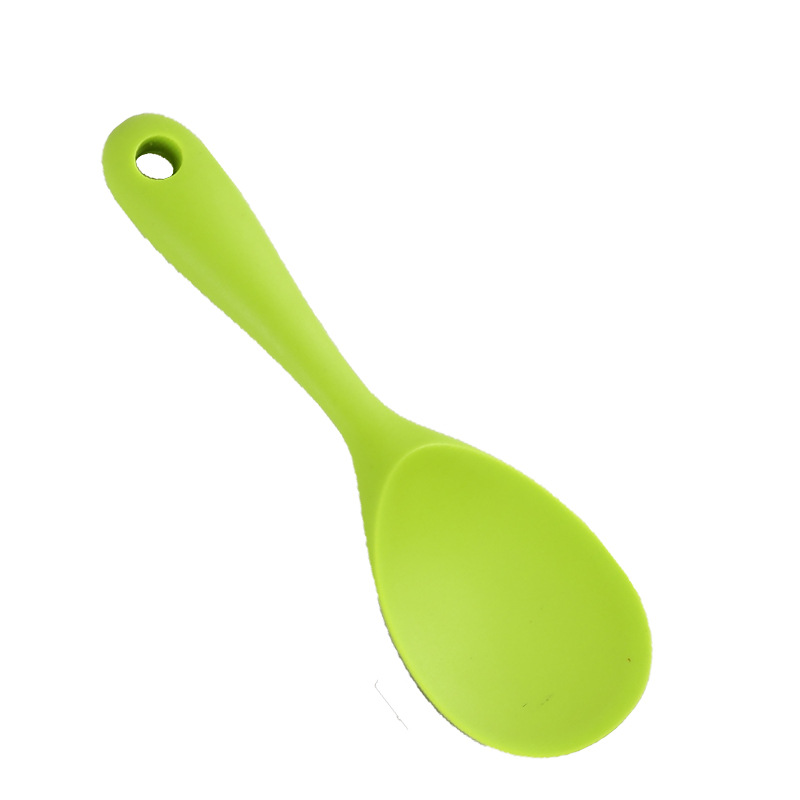 Heat Resistant Silicone Cooking Spoon For Nonstick Cookware And Rice Serving 11
