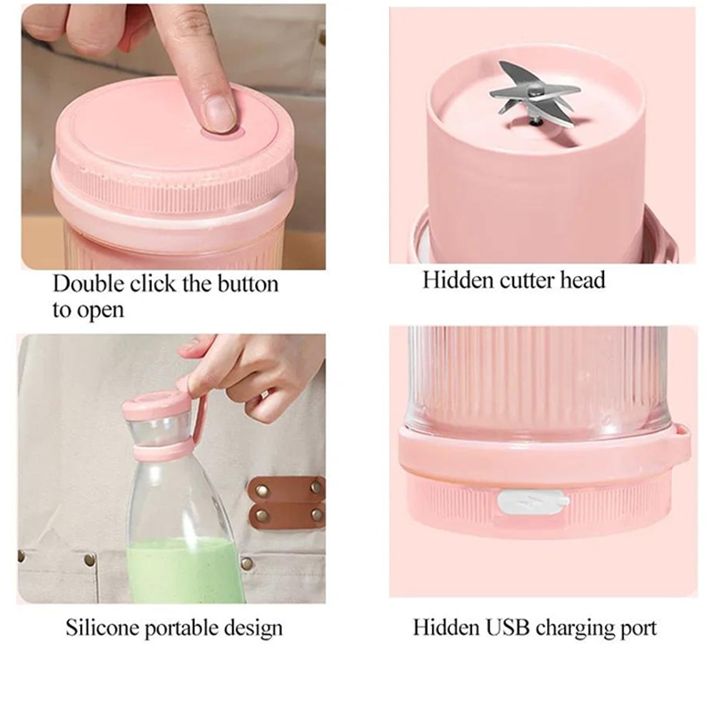 FreshBlend Portable Blender Bottle USB Rechargeable Personal Smoothie Blender