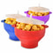 Microwave Popcorn Bowl Silicone DIY Popcorn Maker With Lid Fruit Dish Chips Bucket High Quality Kit 8