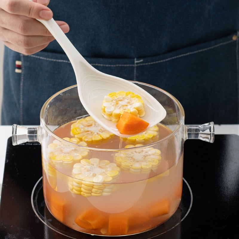 Silicone Mixing Spoon with Non Slip Round Handle Versatile Cooking Utensil for Stirring & Scooping