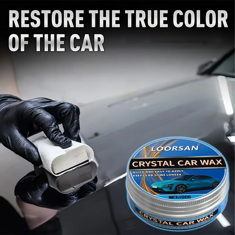 Premium Black Car Wax & Polish Kit Removes Scratches Adds High Gloss Protection and Enhances Brightness for a Deep