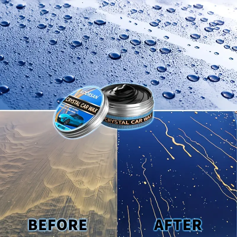 Premium Black Car Wax & Polish Kit Removes Scratches Adds High Gloss Protection and Enhances Brightness for a Deep