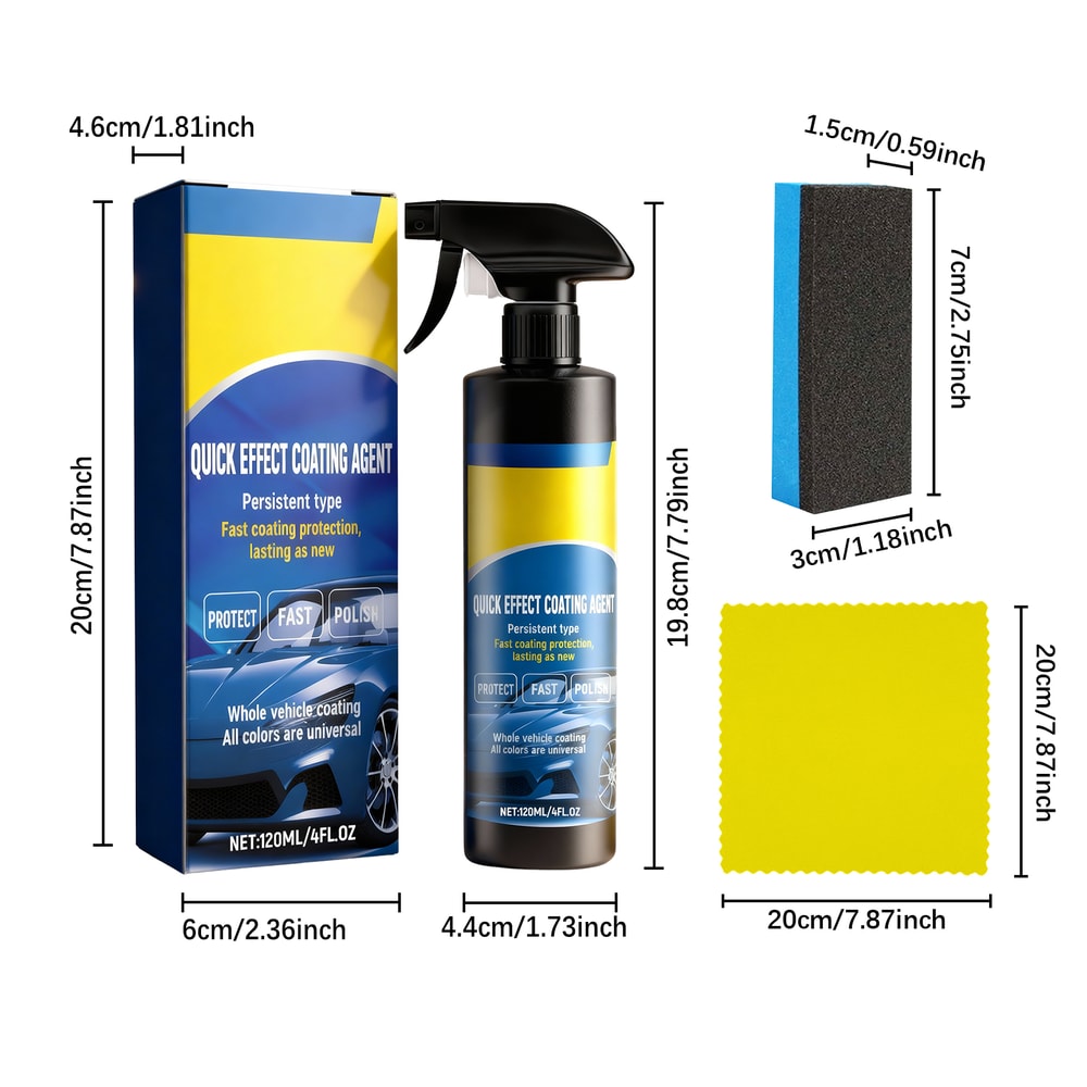 Hydrophobic Car Coating Maintenance Spray Quick Dry Water Repellent Car Polish