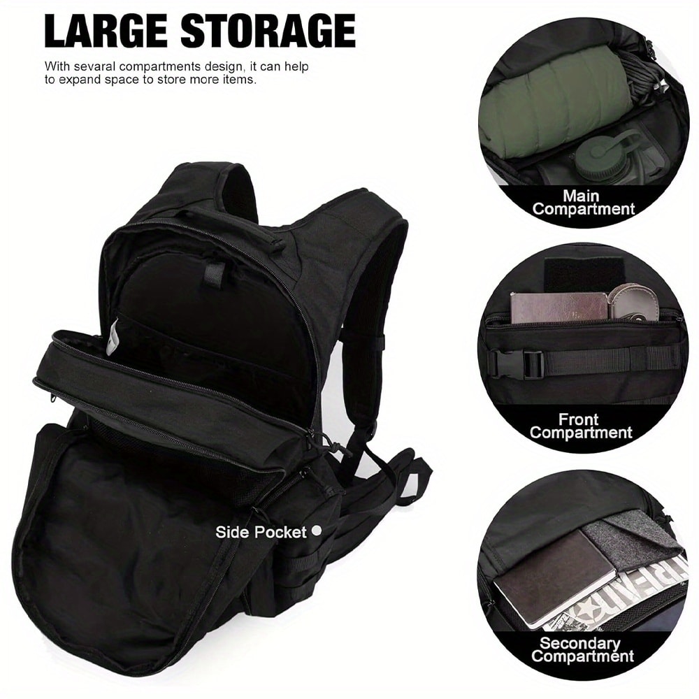 Tactical Molle Backpack Heavy Duty Military Rucksack For Hiking EDC 1