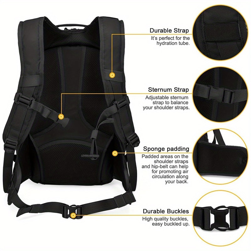 Tactical Molle Backpack Heavy Duty Military Rucksack For Hiking EDC 2