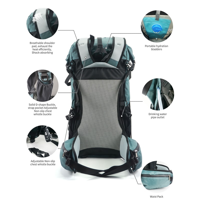 Rugged Waterproof Hiking Backpack For Men Women Large Capacity Trekking Gear 1