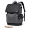Waterproof PU Leather Mens Laptop Backpack With USB Charging 1