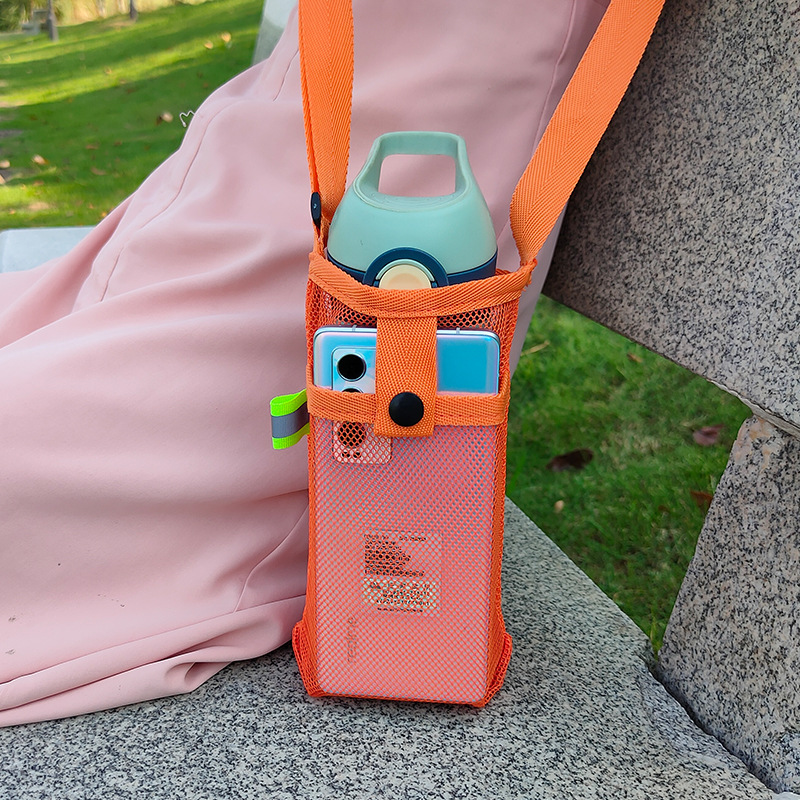 Adjustable Water Bottle Carrier Bag With Strap And Mesh Bottle Holder 4