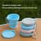 Collapsible Travel Cup With Lid Portable Silicone Folding Cup For Camping Coffee And Daily Travel 2