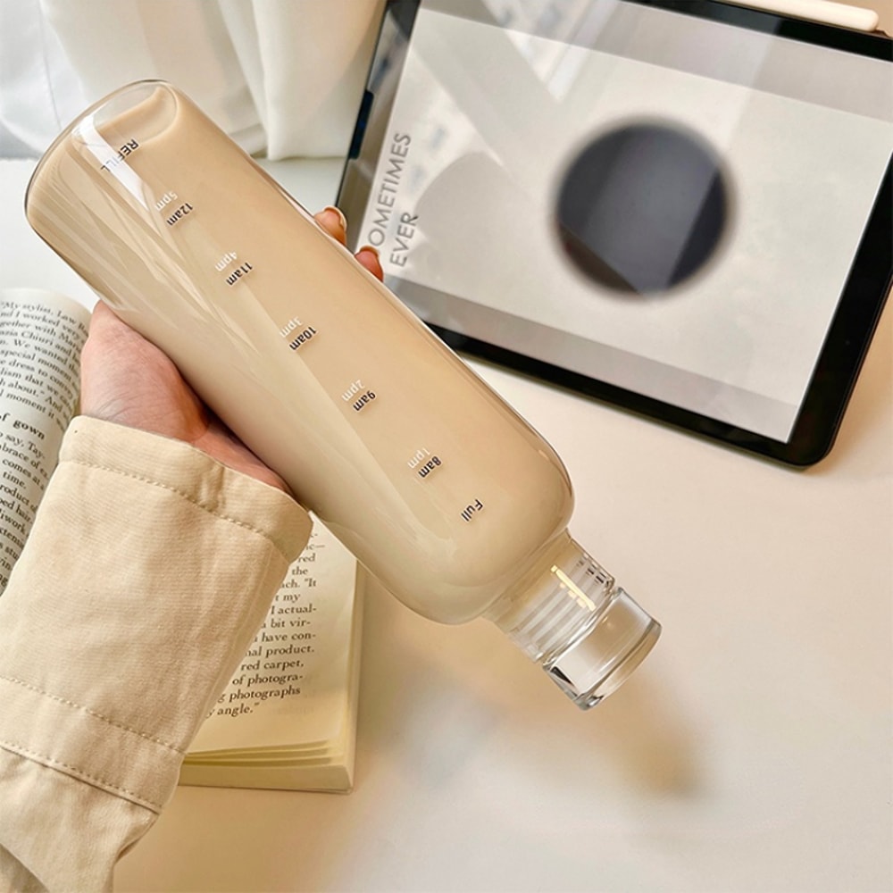 Motivational Water Bottle With Time Marker Leakproof Sports Bottle 2