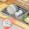 Expandable Over The Sink Dish Rack And Stainless Steel Drain Basket For Fruits Vegetables And Dishe 2