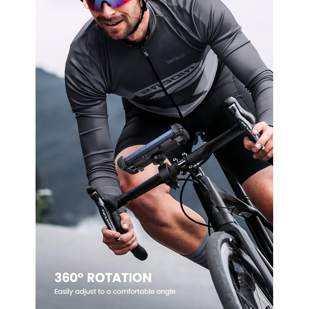 Universal Bike Phone Mount for Motorcycles Rotating Handlebar Phone Holder