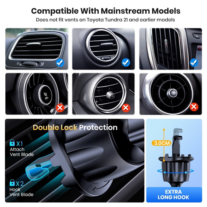 Rotating Gravity Car Phone Holder Air Vent Mount For GPS And Smartphones 1
