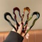 Elegant Tortoiseshell U Shaped Hair Fork French Hair Pin for Chic Buns and Twists