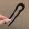 Elegant Tortoiseshell U Shaped Hair Fork French Hair Pin for Chic Buns and Twists