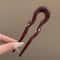 Elegant Tortoiseshell U Shaped Hair Fork French Hair Pin for Chic Buns and Twists