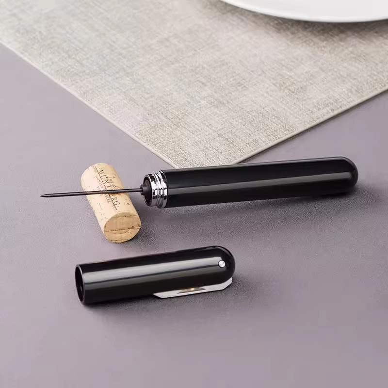 Portable Air Pressure Wine Opener With Foil Cutter Easy Cork Remover 3
