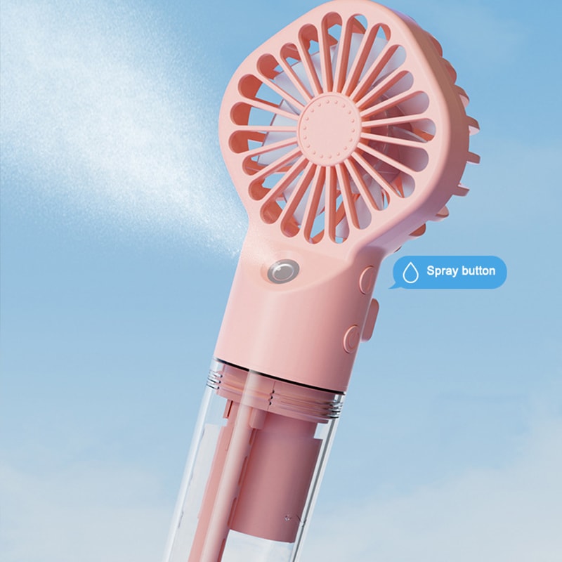 Portable Handheld Misting Fan Rechargeable Personal Cooling Fan