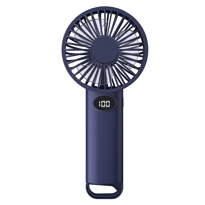 Portable Handheld Fan with LED Display Rechargeable Mini Desk Travel Fan