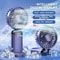 Portable Handheld Fan with Phone Holder USB Rechargeable Foldable Neck Fan with Display