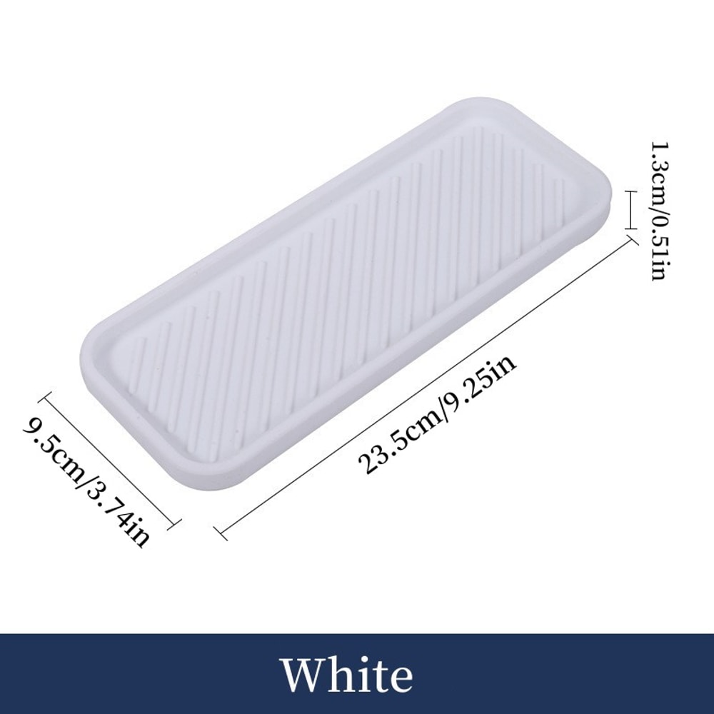 Silicone Sink Tray Self Draining Soap Dispenser And Sponge Holder 6