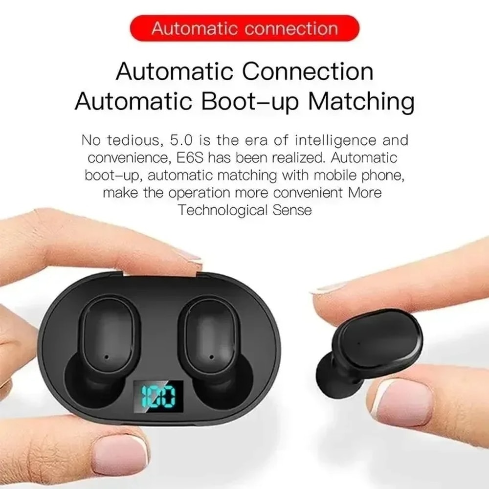Wireless Earbuds With Noise Canceling Waterproof Fit And LED Display Charging Case 2