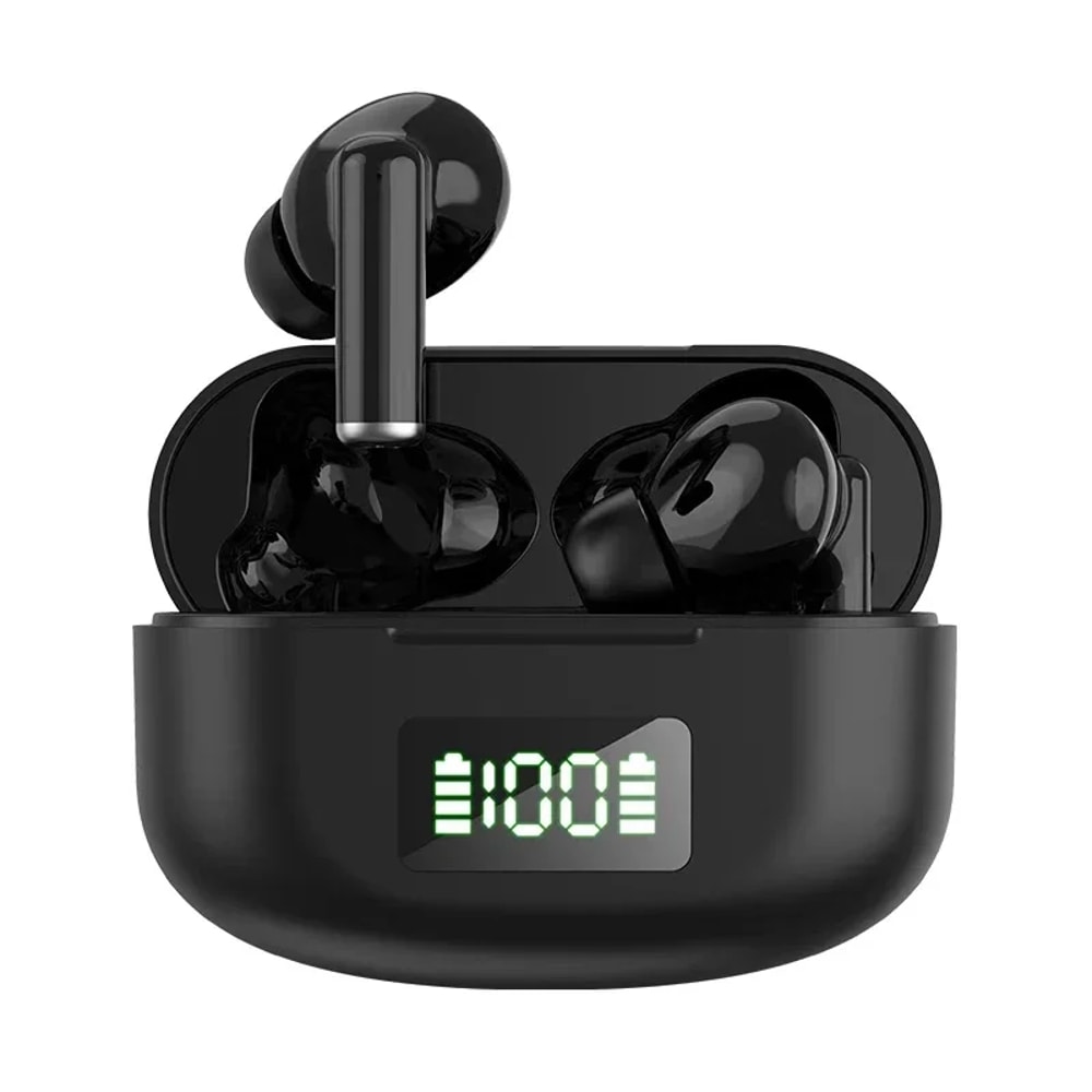 Smart LED Display Bluetooth Earbuds with Noise Cancelling and Touch Control