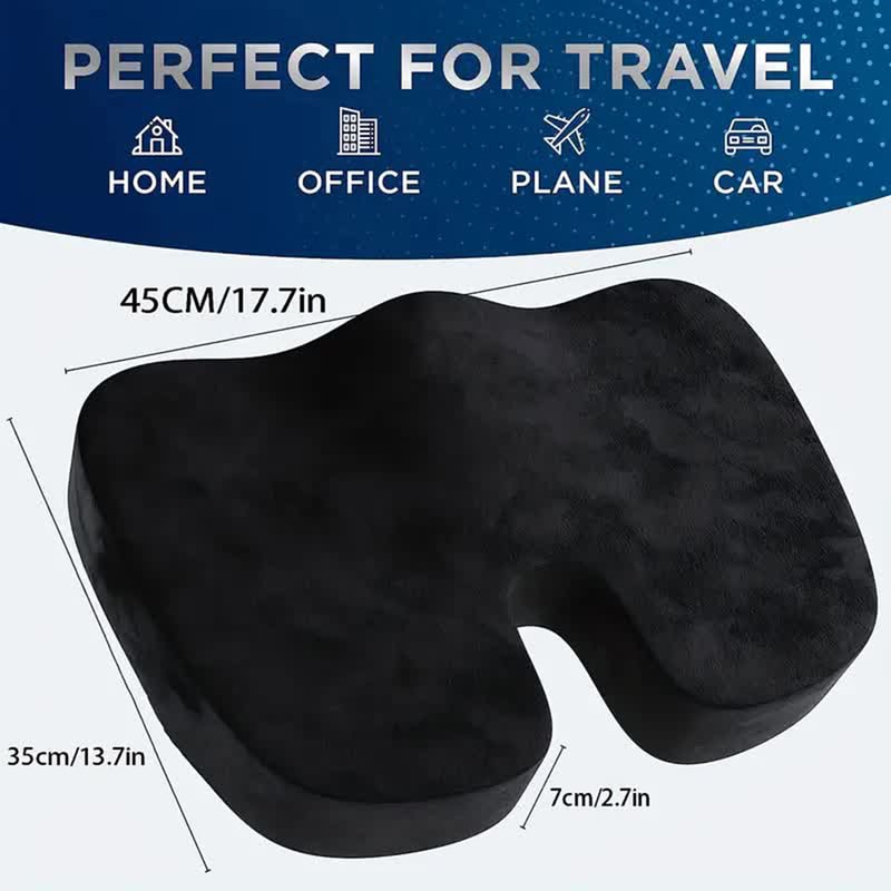 Memory Foam U Shaped Seat Cushion for Car and Office Ergonomic Hip & Back Support