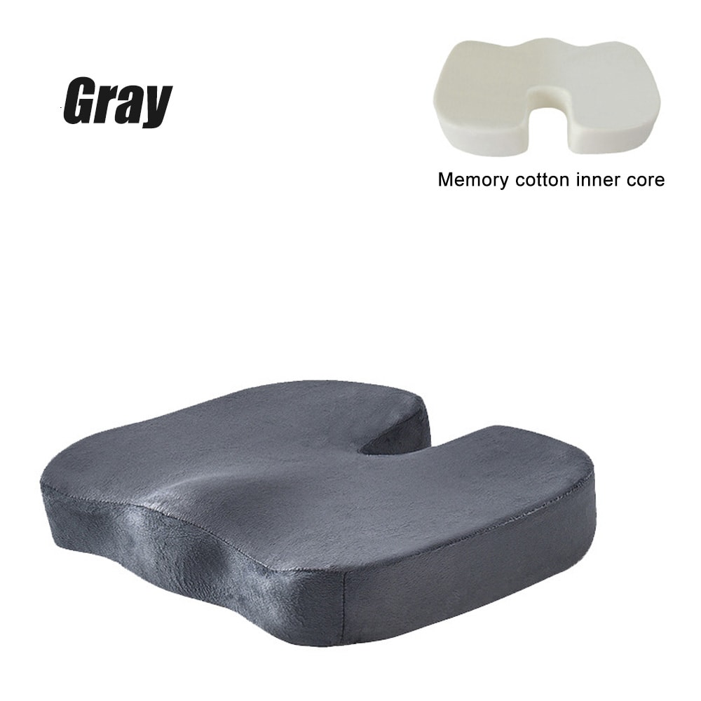 Memory Foam U Shaped Seat Cushion for Car and Office Ergonomic Hip & Back Support