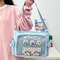 Bag Transparent Pin Display Crossbody Messenger Bag