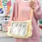 Bag Transparent Pin Display Crossbody Messenger Bag