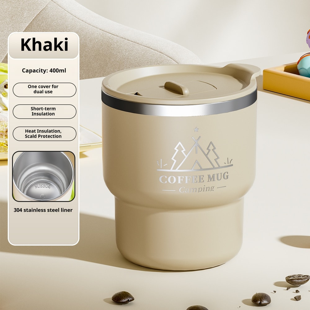 Stainless Steel Thermal Mug Double Layer Insulated Coffee Cup for Hot & Cold Beverages Portable Water Mug