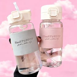 leak proof portable water bottle with straw ideal for students and on the go