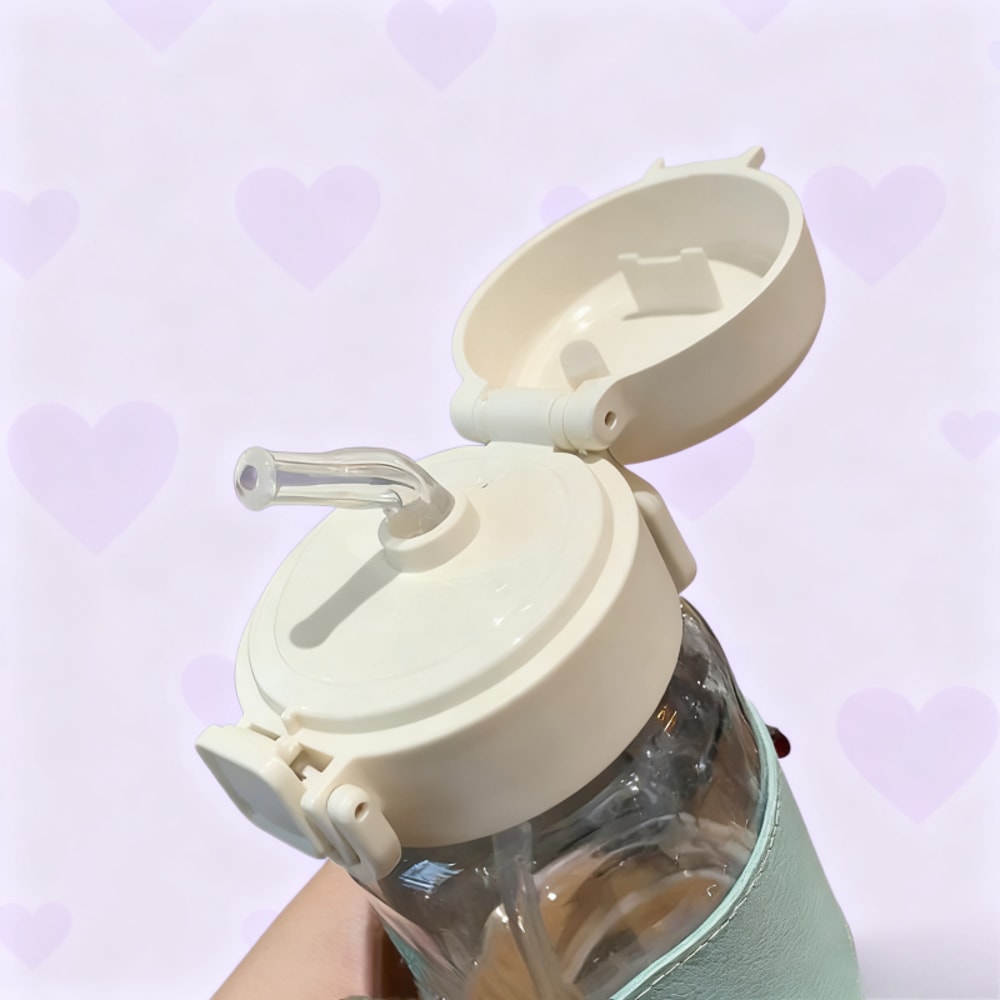 Leak Proof Portable Water Bottle With Straw Ideal For Students And On The Go 3