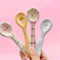 Cute Smiling Ceramic Ice Cream Spoon Hand Painted Irregular Dessert Breakfast Spoon For Kitchen Ta 0