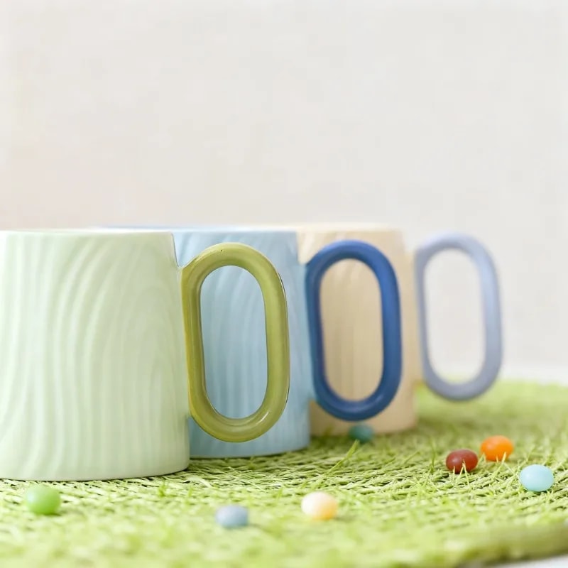 Cream Style Ceramic Coffee Mug For Breakfast And Office 2