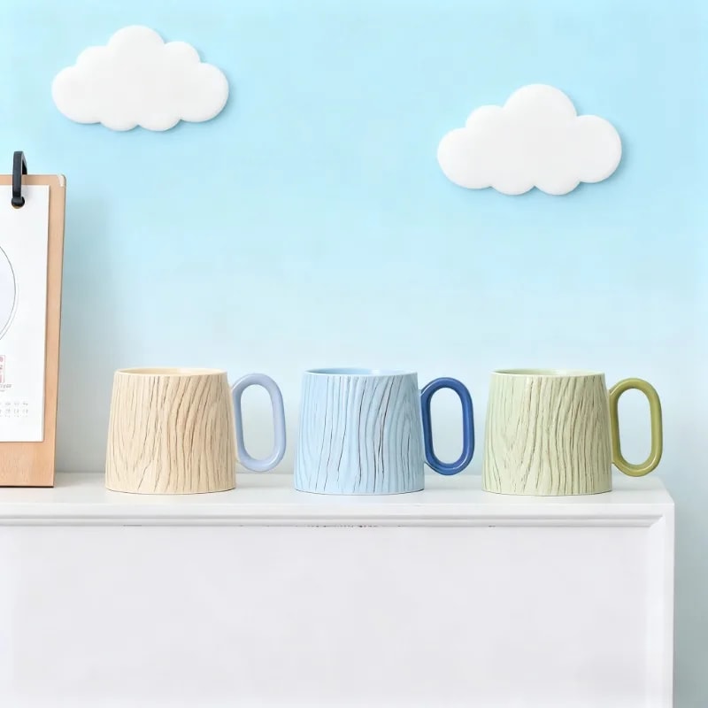 Cream Style Ceramic Coffee Mug For Breakfast And Office 3