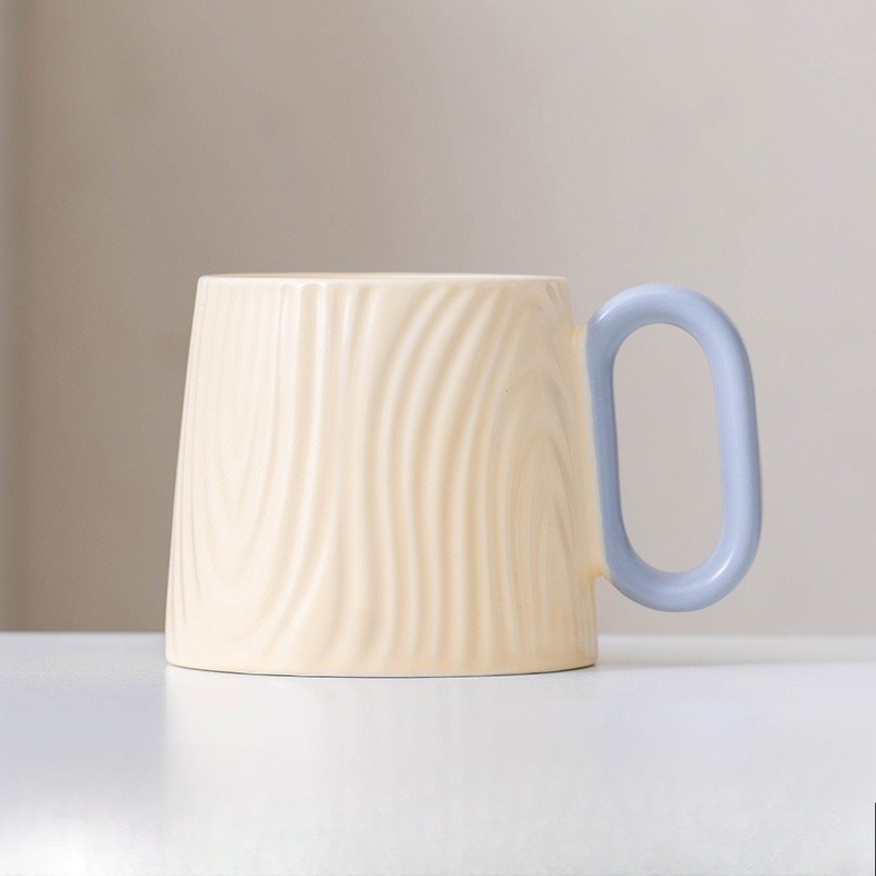 Cream Style Ceramic Coffee Mug For Breakfast And Office 6