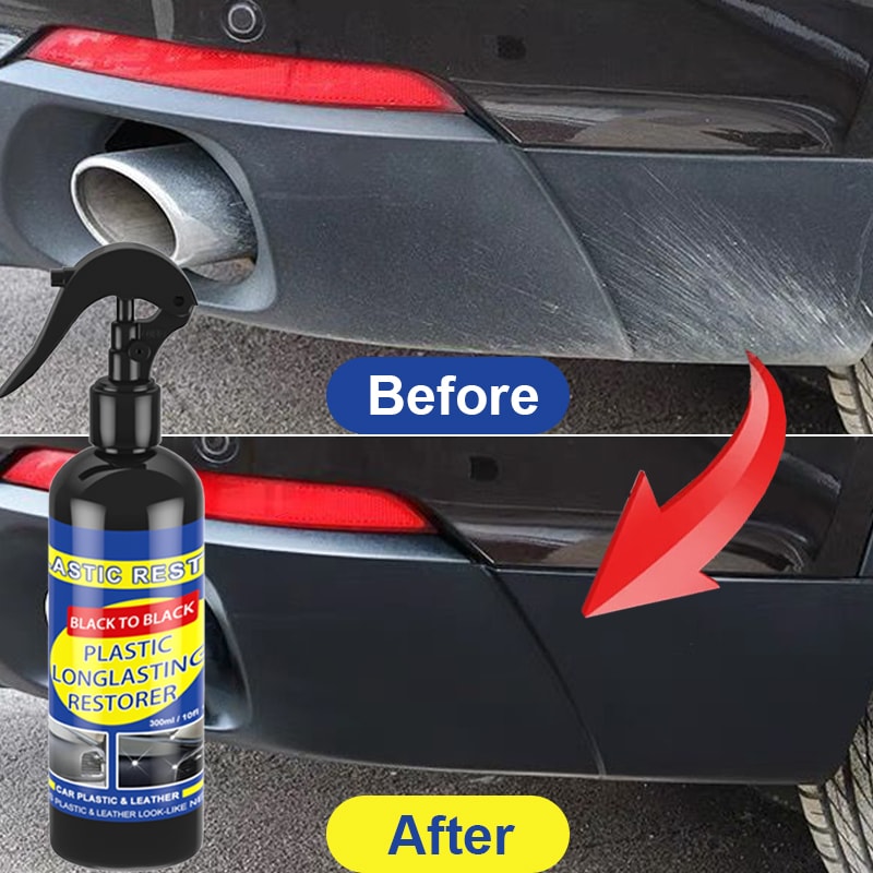 Car Plastic Restorer and Trim Restorer with Nano Ceramic Coating Agent for Professional Black Shine