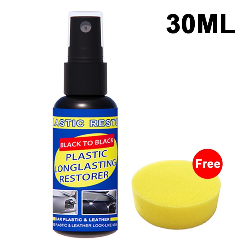 Car Plastic Restorer and Trim Restorer with Nano Ceramic Coating Agent for Professional Black Shine
