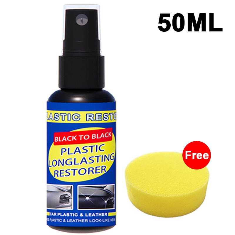 Car Plastic Restorer and Trim Restorer with Nano Ceramic Coating Agent for Professional Black Shine