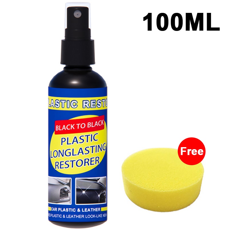 Car Plastic Restorer and Trim Restorer with Nano Ceramic Coating Agent for Professional Black Shine