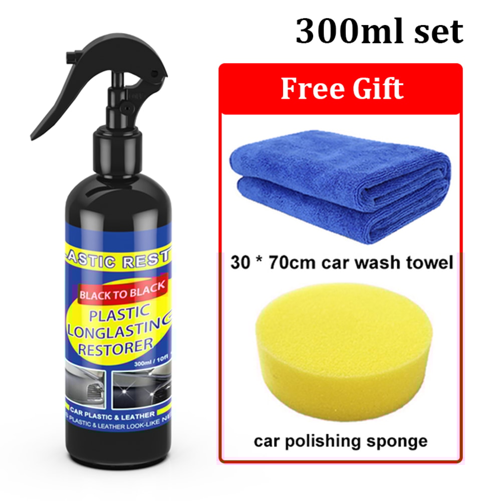 Car Plastic Restorer and Trim Restorer with Nano Ceramic Coating Agent for Professional Black Shine