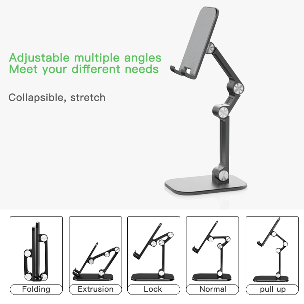 Universal Adjustable Tablet Stand And Foldable Phone Holder For Ergonomic Desktop Tablet Mount View 3