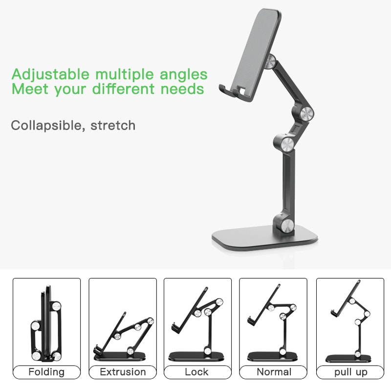 Universal Adjustable Tablet Stand And Foldable Phone Holder For Ergonomic Desktop Tablet Mount View 3