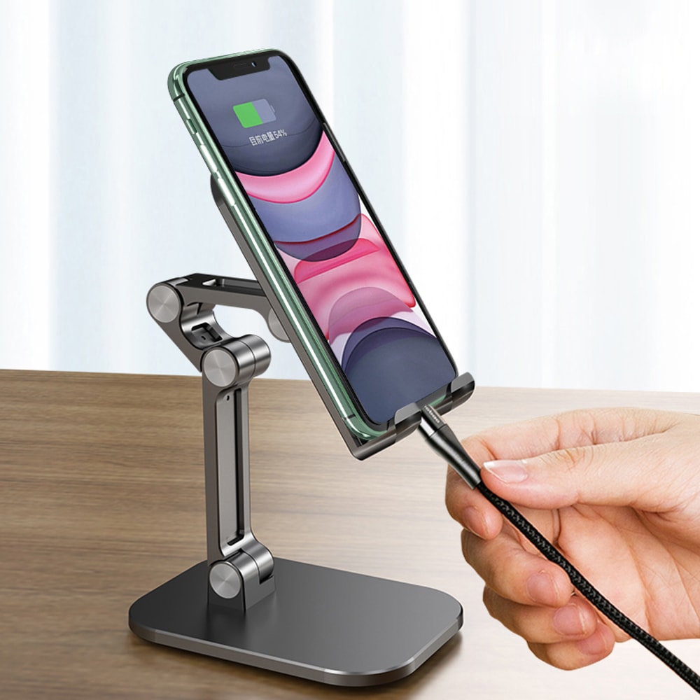 Universal Adjustable Tablet Stand And Foldable Phone Holder For Ergonomic Desktop Tablet Mount View 4