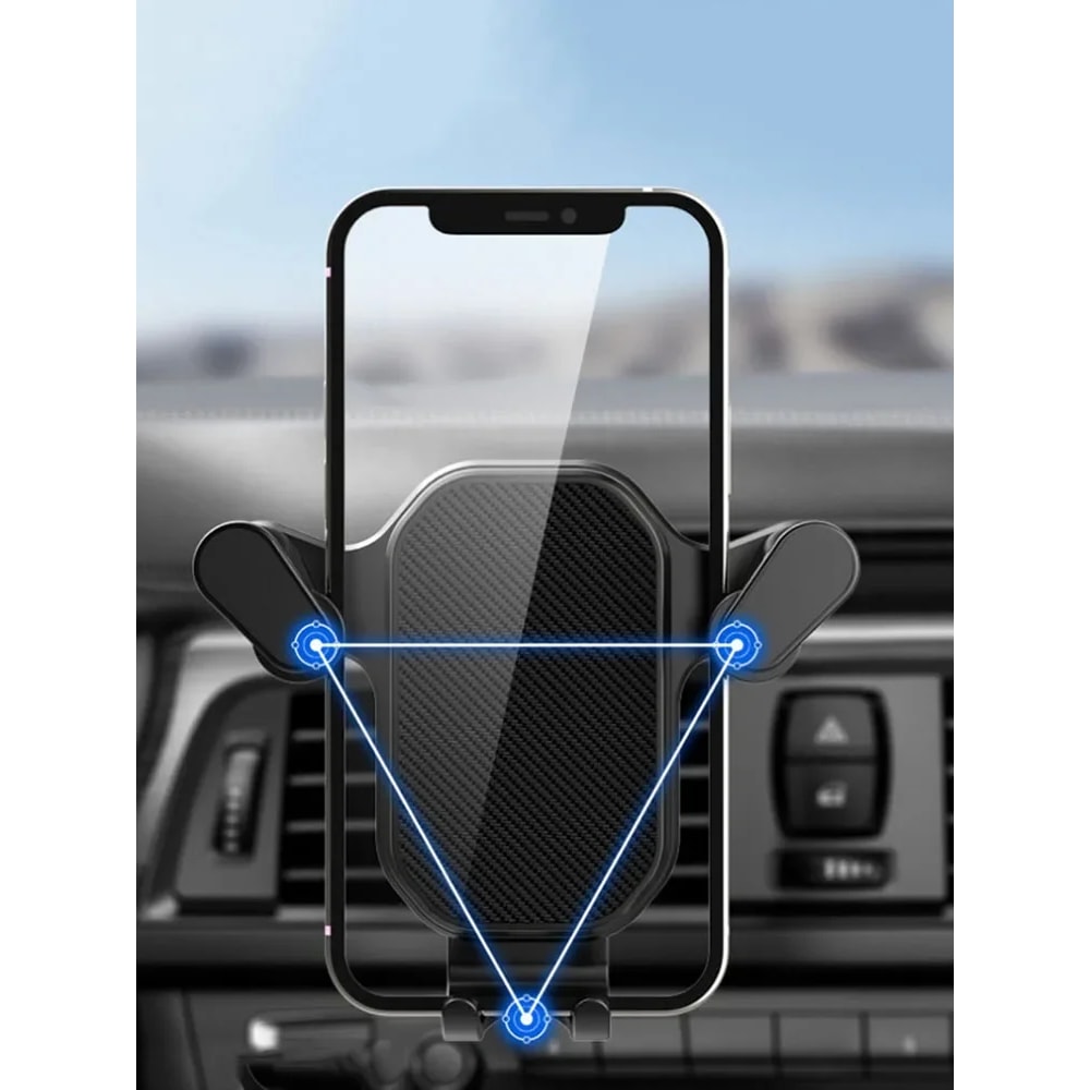 Gravity Car Phone Holder With Air Vent Hook Mount For Smartphones 0