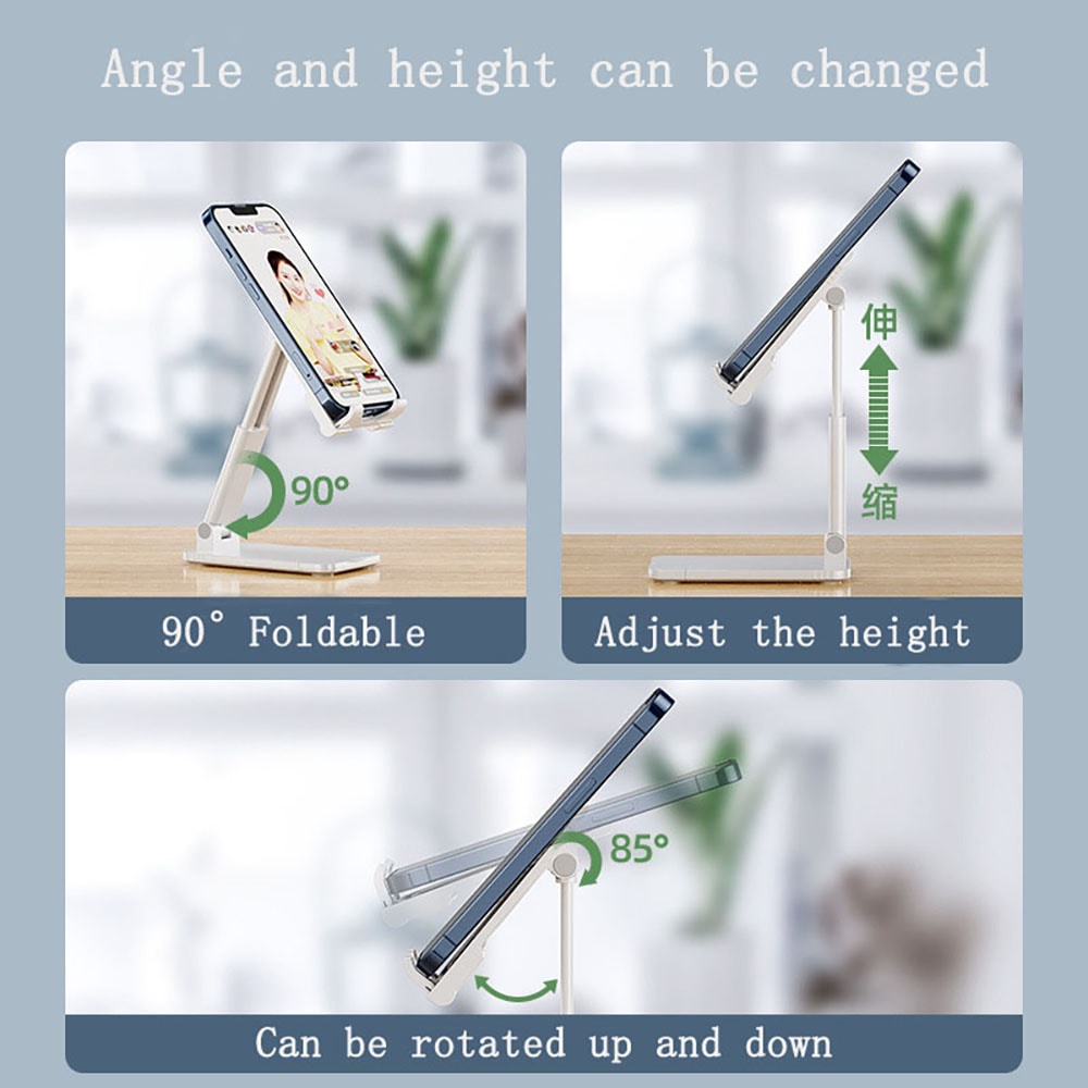Adjustable Phone Stand For Desk And Tablet Holder Foldable Portable Stand For Streaming And Calls 3