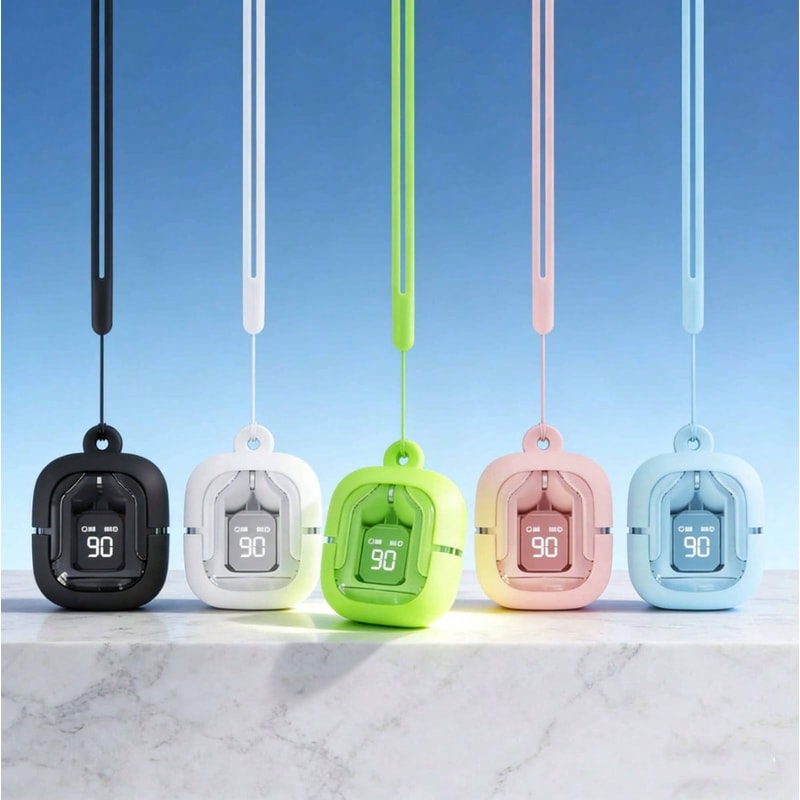 Bluetooth Earbuds Wireless Gaming Headsets Noise Cancelling Earphones with LED Display & Microphone for Sports and Gam